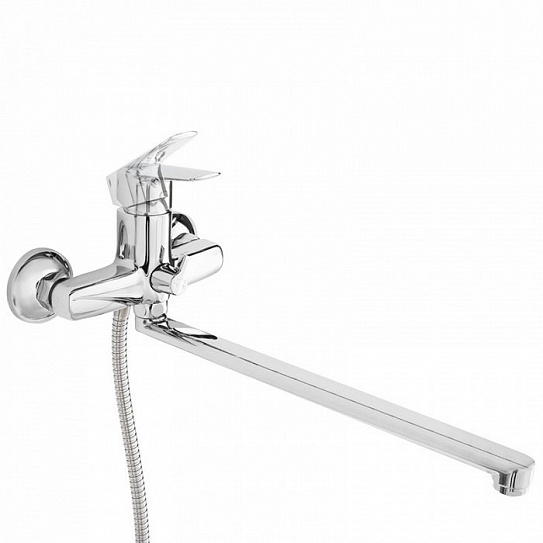 Смеситель для ванны с длинным изливом с керамическим дивертором Iddis Vibe VIBSBL2i10