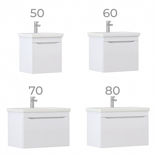 Тумба подвесная с раковиной Vigo Grani 500-0-1 28