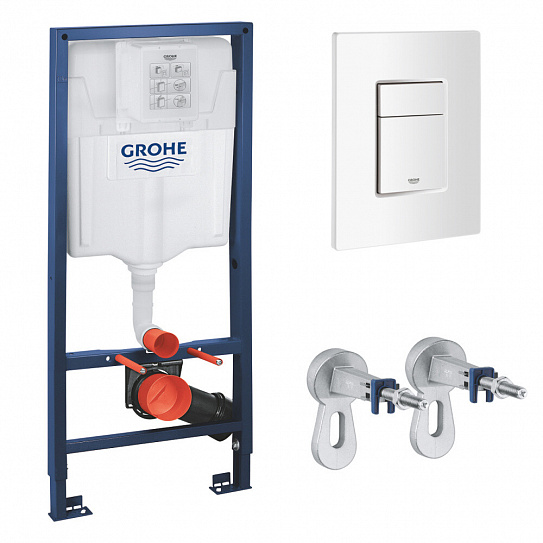 Инсталляция для унитаза Grohe Rapid SL  3в1 с панелью смыва 38772001 (квадрат белая)