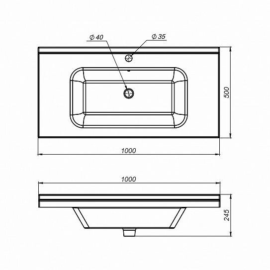 Раковина керамическая MIRSANT Simple 100 УТ000095665
