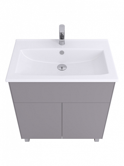 Тумба с раковиной AQUATON  ФОРЕСТ ПРО 75 1A297101FR4D0, туманный серый