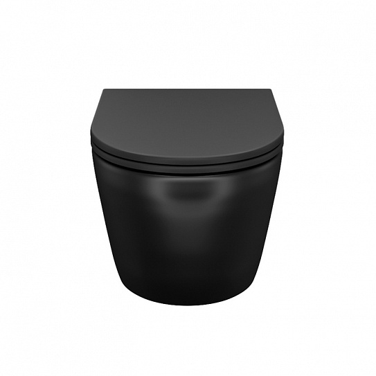 Унитаз подвесной черный матовый безободковый Iddis Blanco BLAR3BMi25