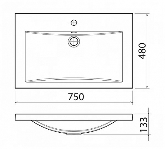 Раковина Анита 750 1Marka 