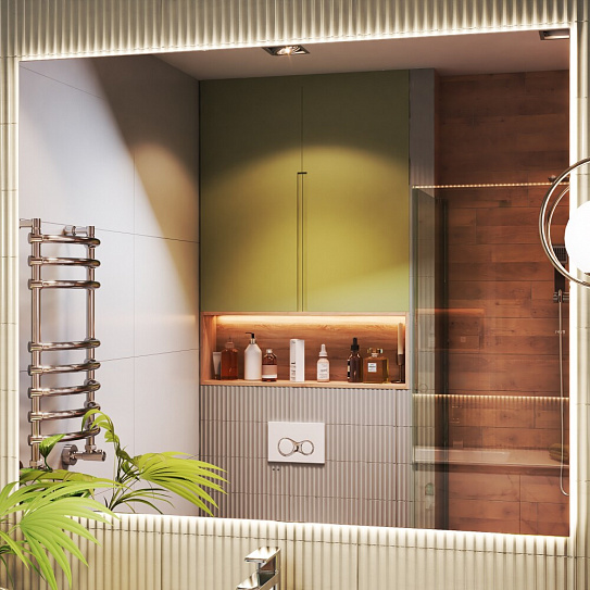 Зеркало в ванную 120х100  VIGO QUADRO COMFORT 1200