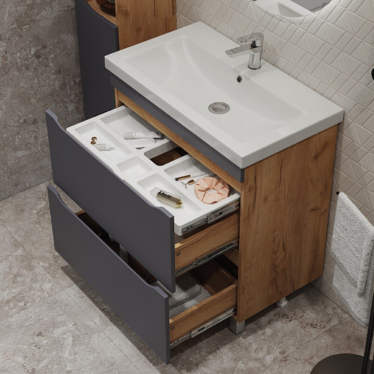 Тумба под раковину Wave 800-0-2 (Como) дуб золотой VIGO 385