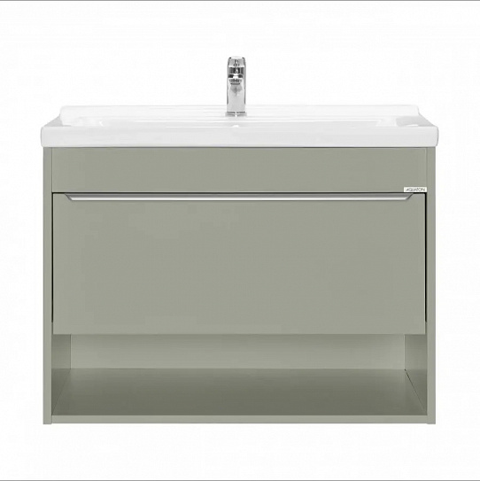 Тумба с раковиной AQUATON Хоуп 80 Хаки 1A287301HP9D0 (раковина Миранда 80, 146527)