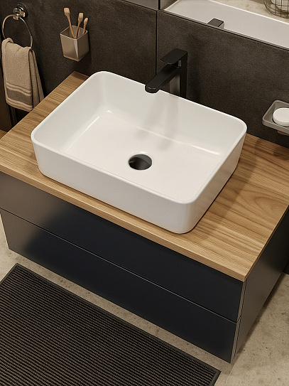 Накладная раковина 50 см MONTEREY ZT-8098A прямоугольная