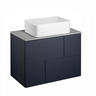 Тумба под раковину PILAR модуль 2 ящика 800 синий Roca A857669521 (раковина 261047 в копмлект не входит)