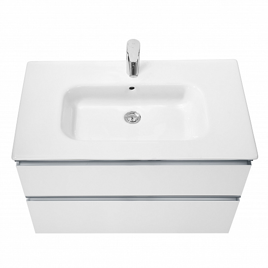 Тумба под раковину Roca The Gap 80 белый глянец 2 ящика A857399806