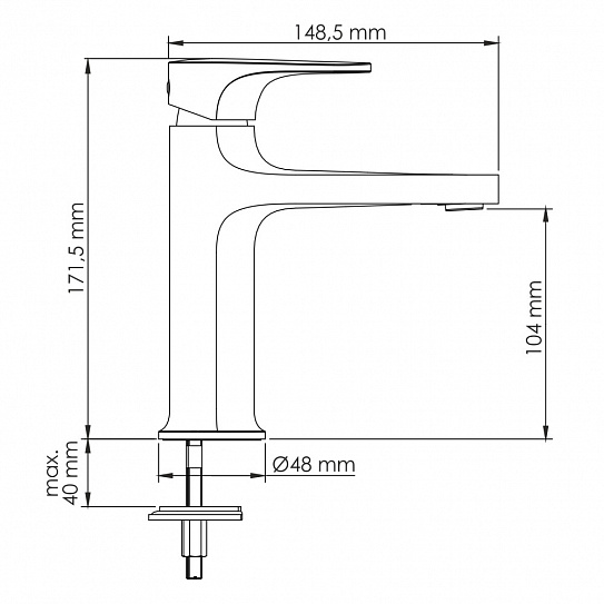 Смеситель для раковины WasserKRAFT Asphe 7703 излив 148,5 мм, г.п., PVD-покрытие розовое золото