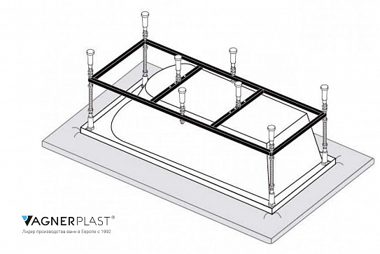 Каркас к прямоугольным ваннам 175x70 Vagnerplast VPK17570