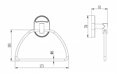 Полотенцедержатель Ledeme 19 L1904-2