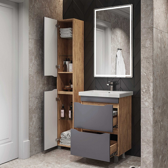 Тумба под раковину VIGO Wave 600-0-2 (Como) дуб золотой