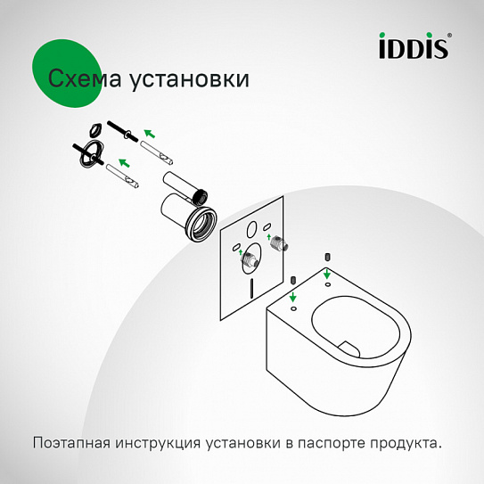 Унитаз подвесной безободковый c системой смыва Торнадо Iddis Torr QTOQFDSEi25