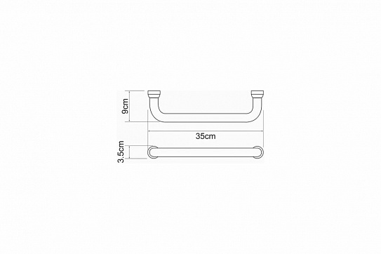 WK Поручень для ванной K-1066WHITE 34 см WasserKRAFT K-1066W