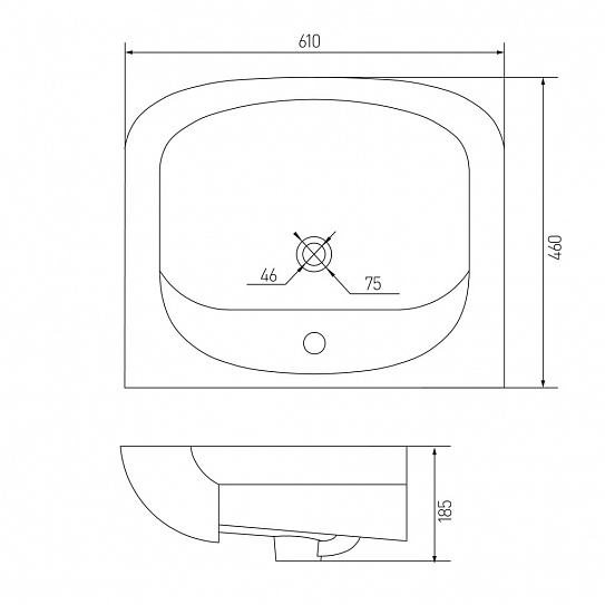 Раковина Акватон Акваполо 65 1WH110162