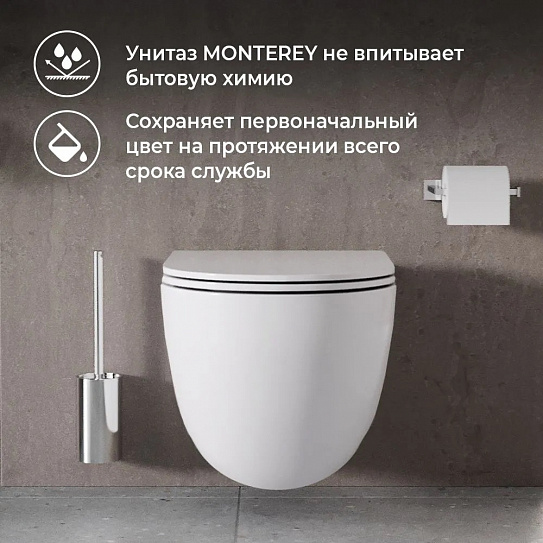 Унитаз подвесной MONTEREY LT-101E-UQ3 торнадо (крепеж, сиденье в комплекте)