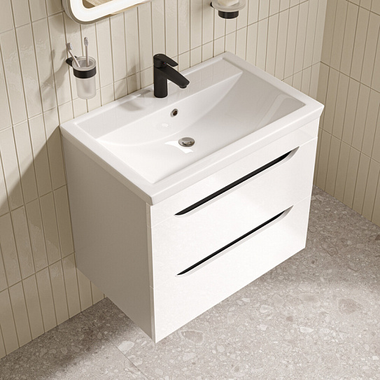 Тумба с раковиной IDDIS Ray (4077000i28), подвесная, 70 см,белый, RAY70W0i95K