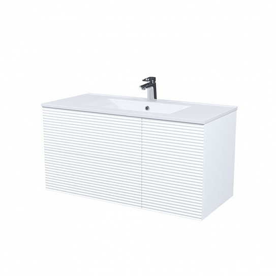 Тумба с умывальником (0131000i28) подвесная 100 см, белый, IDDIS Bild BIL10W0i95K