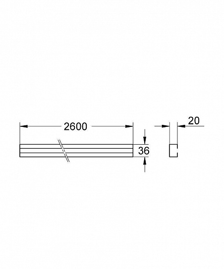 Элемент-рельс для рядного монтажа GROHE 37215