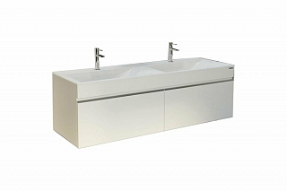 Тумба подвесная Velvex Pulsus 1400-0-2 белый глянец