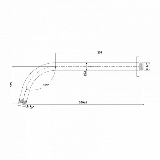 Кронштейн для верхнего душа  Iddis 001SB35i61