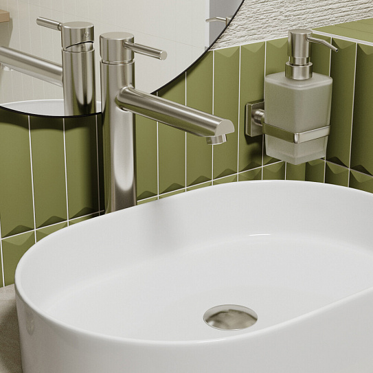 Смеситель для раковины WasserKRAFT WERN 4203H излив 197мм, гибкая подводка, матовый хром