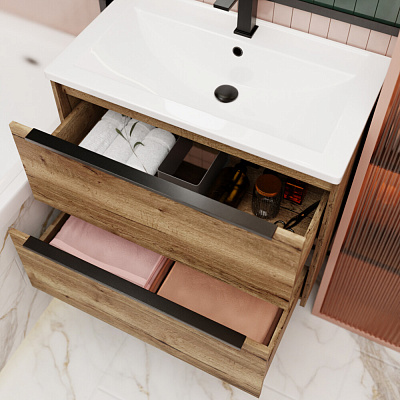 Тумба под раковину 100 см дуб (рак. 251275) La Fenice Tesoro FNC-01-TES-DGT-100-2