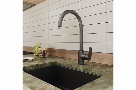 Смеситель для кухни Milardo Rora с каналом для фильтрованной воды, графит RORGMFJM05