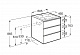 Тумба под раковину Roca The Gap 60 городской дуб 3 ящика A857404402