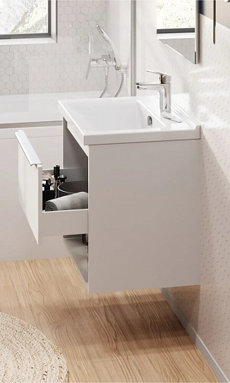 Тумба под раковину Aquaton Хоуп 60 1 створка, белый матовый 1A287201HP2B0 (под рак.146528)