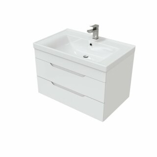 Тумба подвесная с доводчиком MIRSANT Soho Quadro 80/2 (под раковину 262520 Deep-80)