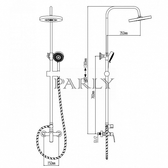 Душевая стойка CeruttiSPA CK-S1231
