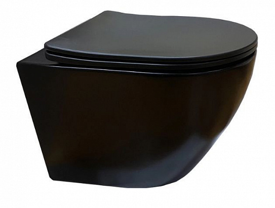 Унитаз подвесной безободковый черный Cerutti SPA SELLA Aria MB CT9160