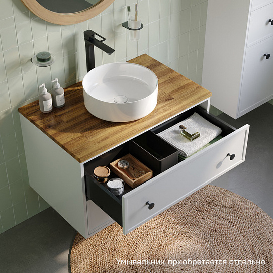 Тумба под накладную раковину подвесная 80 см Iddis Torr со столешницей TOR80WBi95K