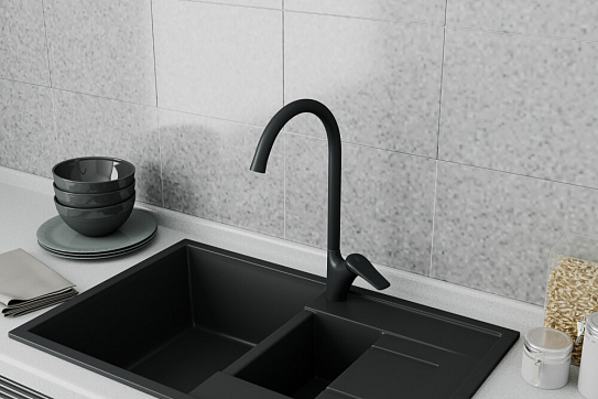 Смеситель для кухни RUSH Nevis черный NE1735-22Black