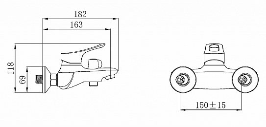 Смеситель для ванны РМС SL120-009E