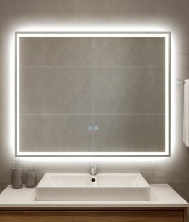 Зеркало с подсветкой и термообогревом 100 см Caiman Solo Eco