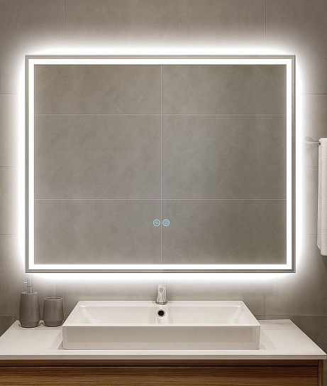 Зеркало с подсветкой и термообогревом 100 см Caiman Solo Eco