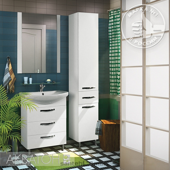 Тумба с раковиной Акватон Ария 65 Н белая 1A123401AA010