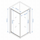 Душевое ограждение 100х100 MONTEREY EX-508B черный профиль прозрачное стекло 6мм (Side Sliding)