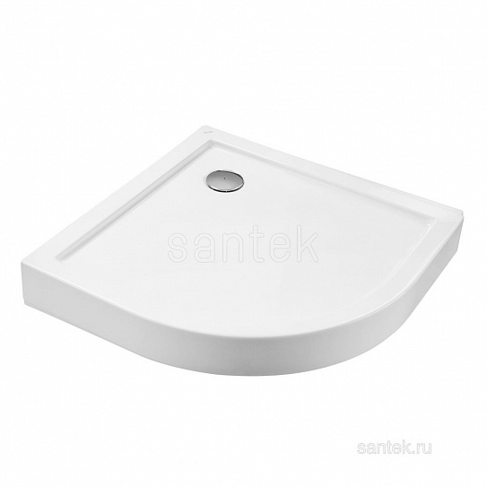 Душевой поддон 90х90 Santek Палермо четверть круга белый, 1WH302478