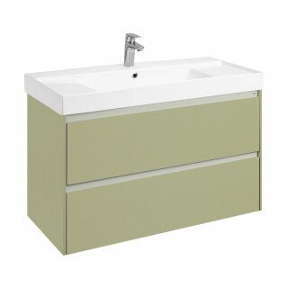 Тумба под раковину Roca Ona Olive 1000 оливковый матовый, 2 ящика, ZRU9308355