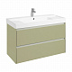 Тумба под раковину Roca Ona Olive 1000 оливковый матовый, 2 ящика, ZRU9308355
