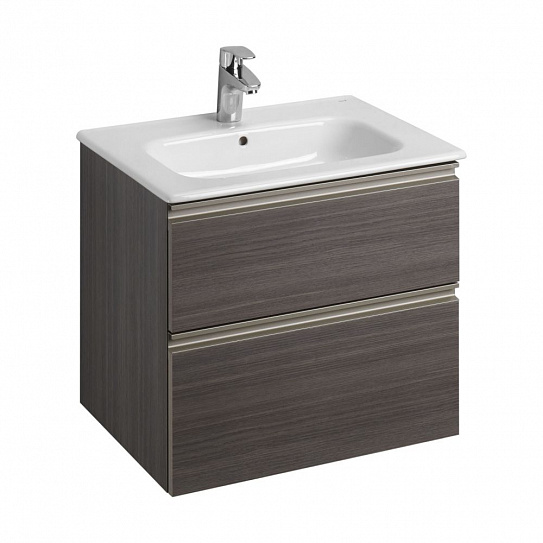 Тумба под раковину Roca The Gap 60 городской дуб 2 ящика A857397402