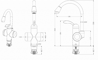 Смеситель для кухни РМС SL127EL-020F