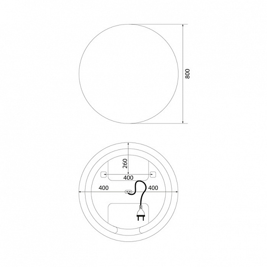 Зеркало круглое с подсветкой и термообогревом Iddis Bild 80 см BIL80T0i98