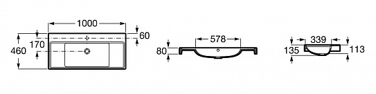 Раковина мебельная Roca Ona 100х46 ZRU9308335