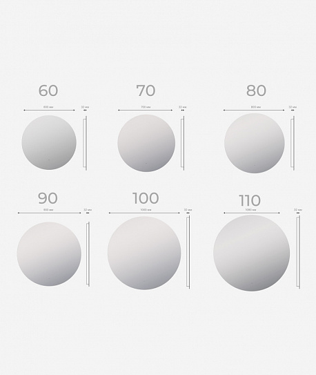 Зеркало круглое Vigo Otti Classic 1100