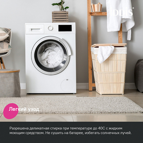 Коврик для ванной комнаты с вырезом, 45х45, микрофибра, серый, Iddis PTLT06Mi12